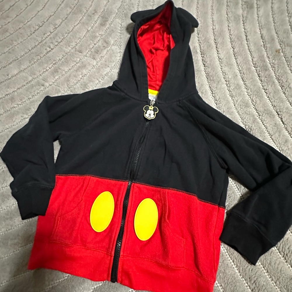 Disney Mickey Mouse Kids zipper hoodie size 5-6